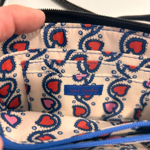 Vera Bradley Solid Shoulder Purse and Matching Crossbody Wallet w/ Wristlet RFID - Picture 14 of 15